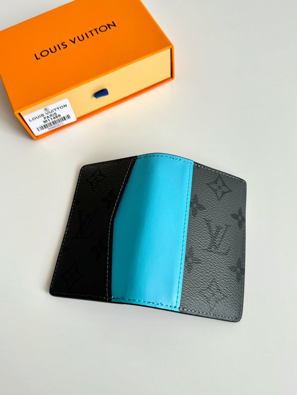LV Pocket Organizer Turquoise Monogram Eclipse Canvas 221449