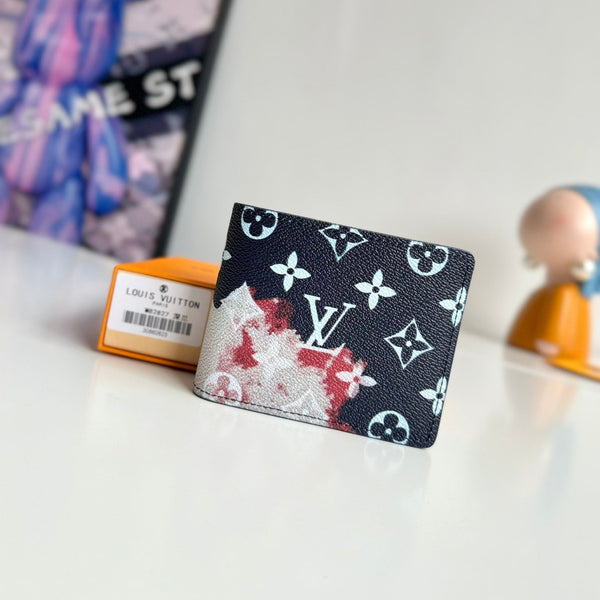 Portafoglio multiplo LV in tela monogramma blu inchiostro 221271