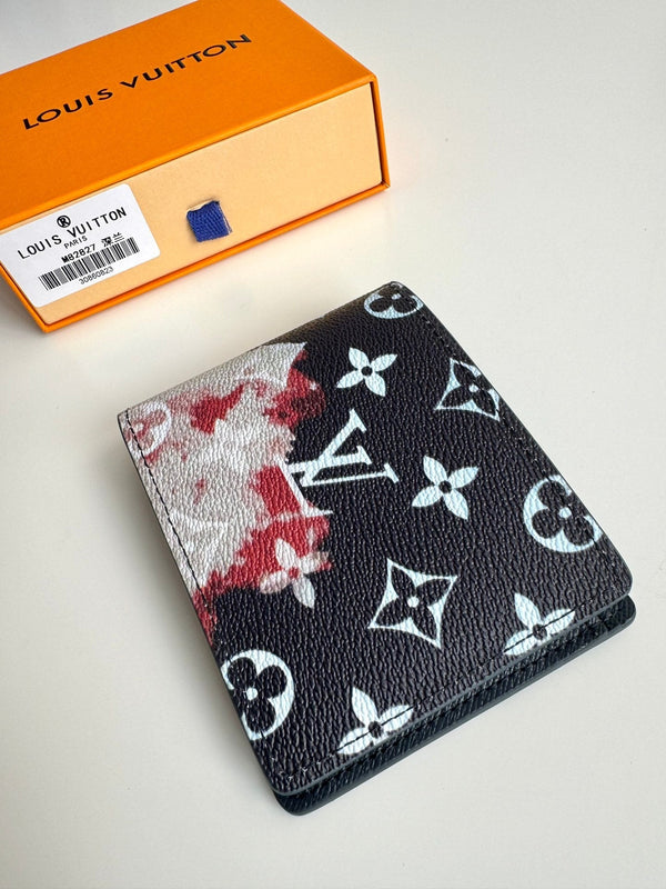 Portafoglio multiplo LV in tela monogramma blu inchiostro 221271