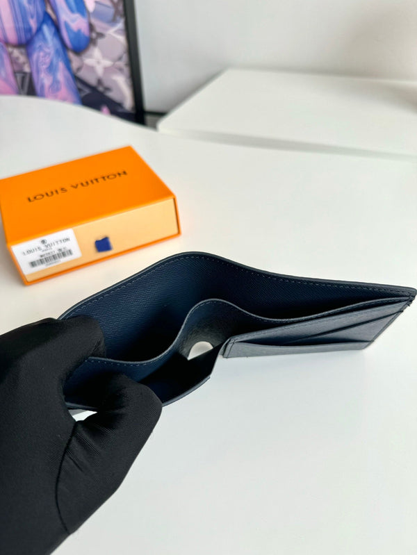 Portafoglio multiplo LV in tela monogramma blu inchiostro 221271