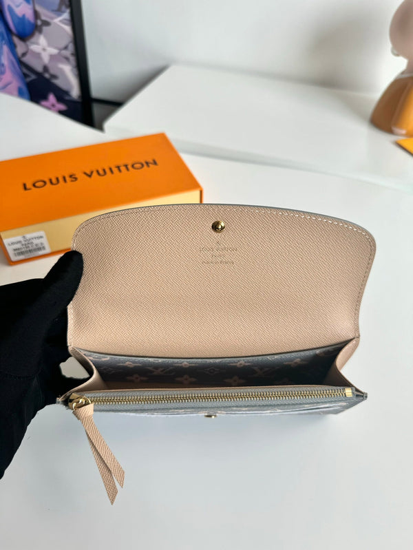 LV Emilie wallet Trianon Gray Monogram Canvas GHW 221283