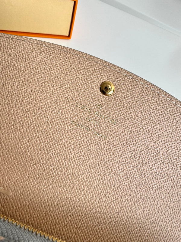 LV Emilie wallet Trianon Gray Monogram Canvas GHW 221283