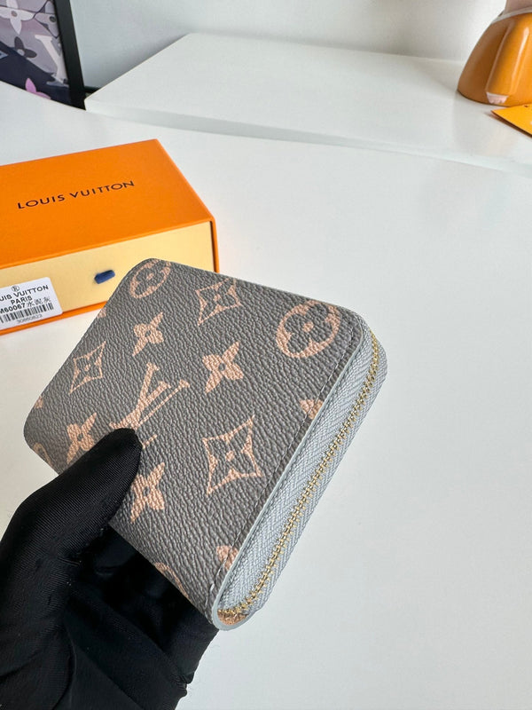 LV Zipper Coin Purse Trianon Gray Monogram Canvas GHW 221285