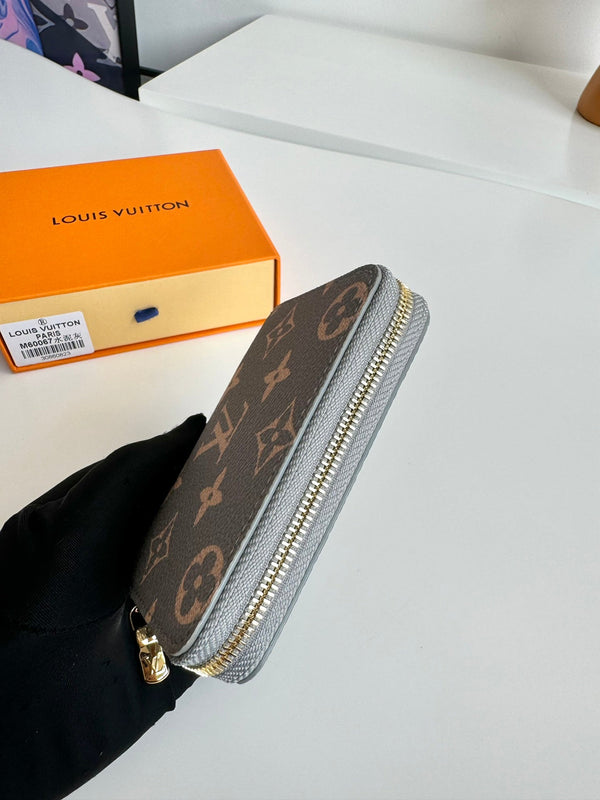 LV Zipper Coin Purse Trianon Gray Monogram Canvas GHW 221285