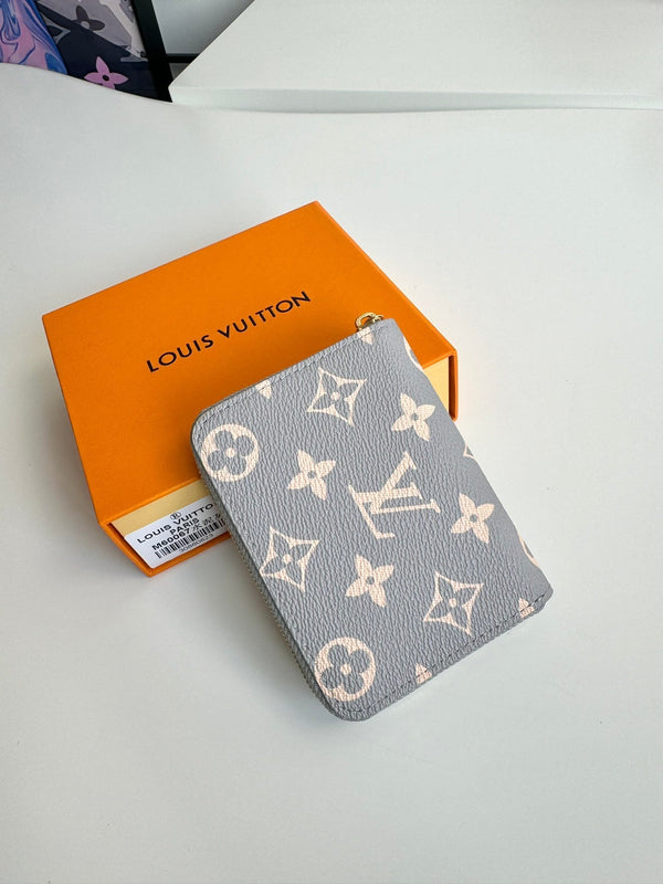 LV Zipper Coin Purse Trianon Gray Monogram Canvas GHW 221285