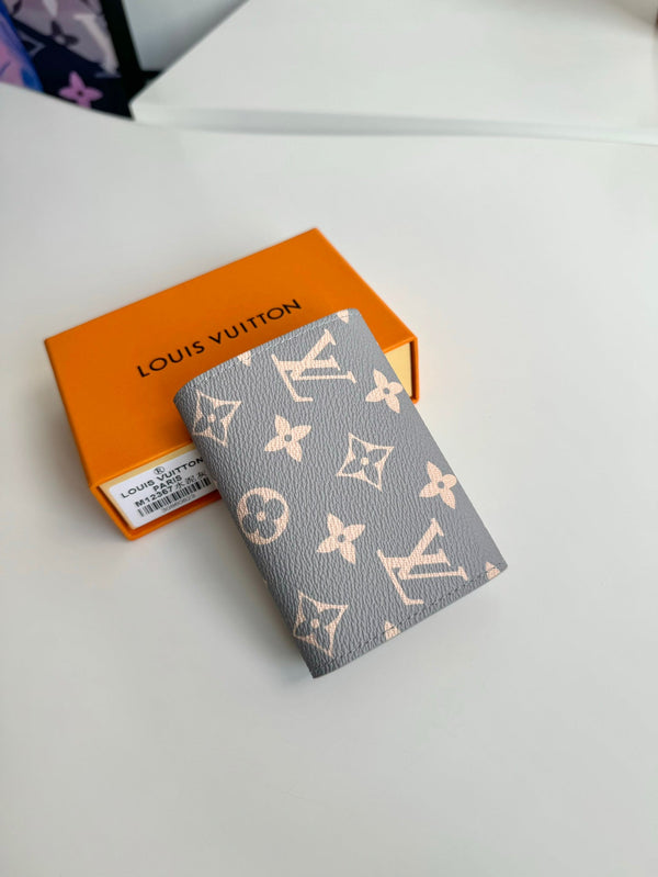 LV 24 Rosalie Coin Purse Trianon Gray Canvas GHW 221287