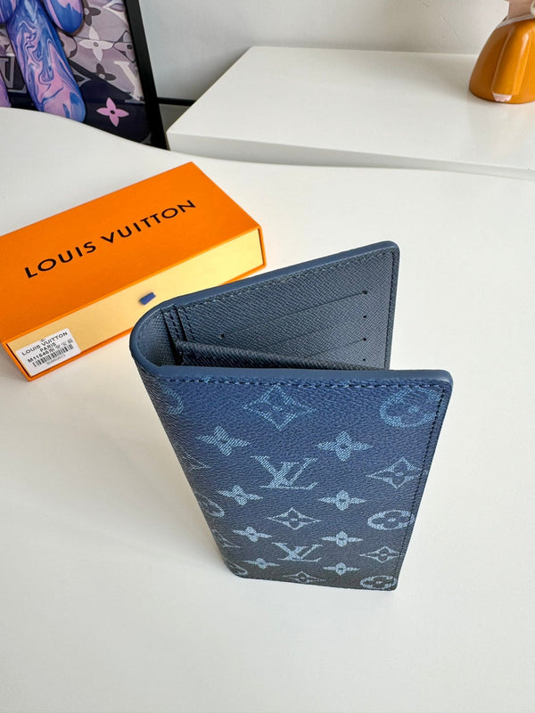 LV Brazza Navy Blue Monogram Gradient Canvas 221312