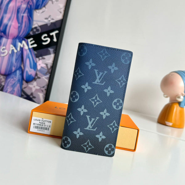 LV Brazza Navy Blue Monogram Gradient Canvas 221312