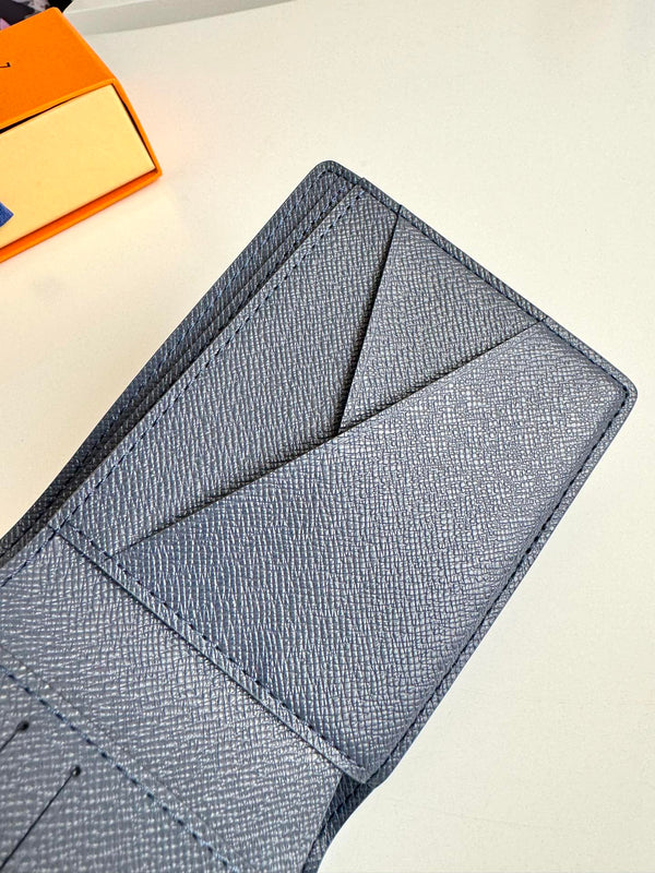 Portafoglio multiplo LV in tela sfumata monogramma blu navy 221313