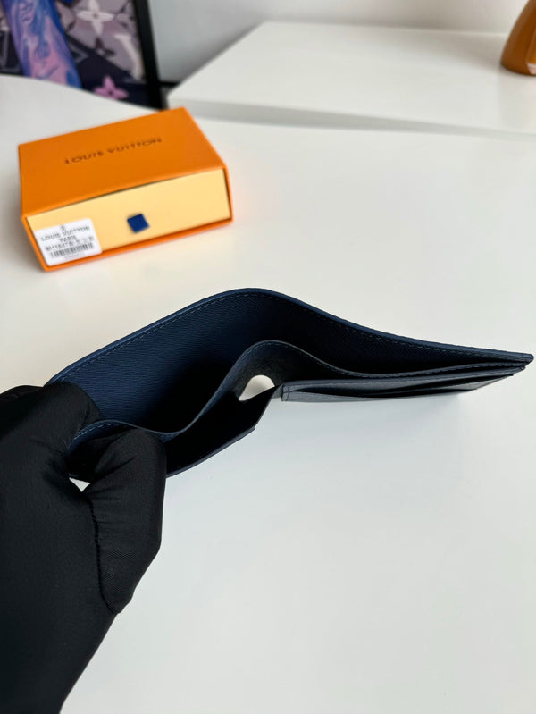 Portafoglio multiplo LV in tela sfumata monogramma blu navy 221313