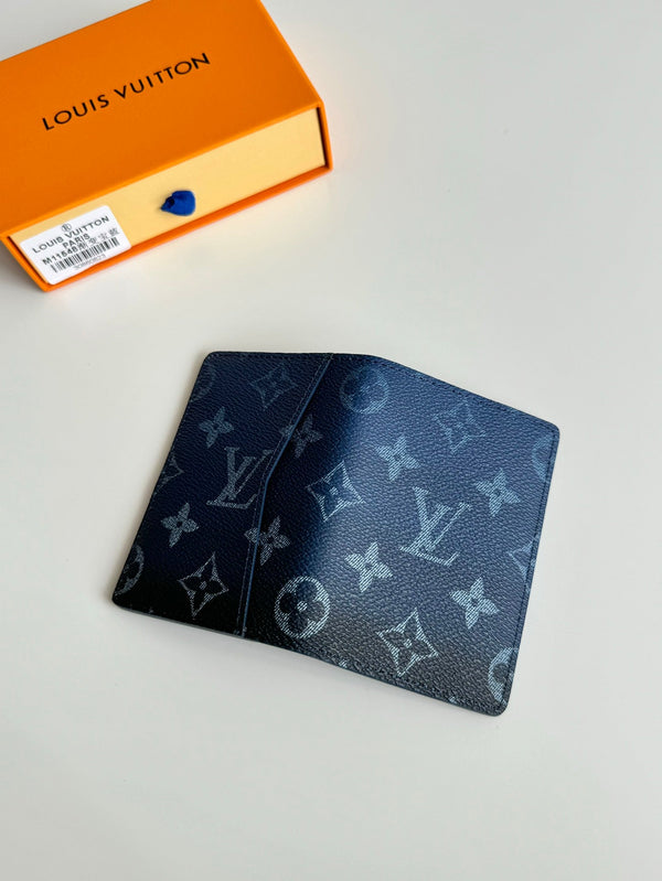 LV Pocket Organizer Navy Blue Monogram Gradient Canvas 221314