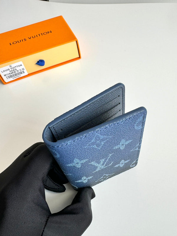 LV Pocket Organizer Navy Blue Monogram Gradient Canvas 221314