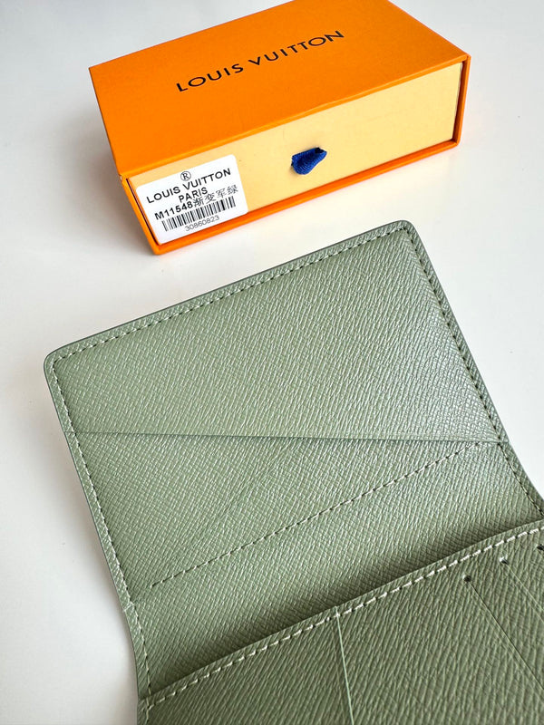 LV Pocket Wallet Green Monogram Gradient Canvas 221317