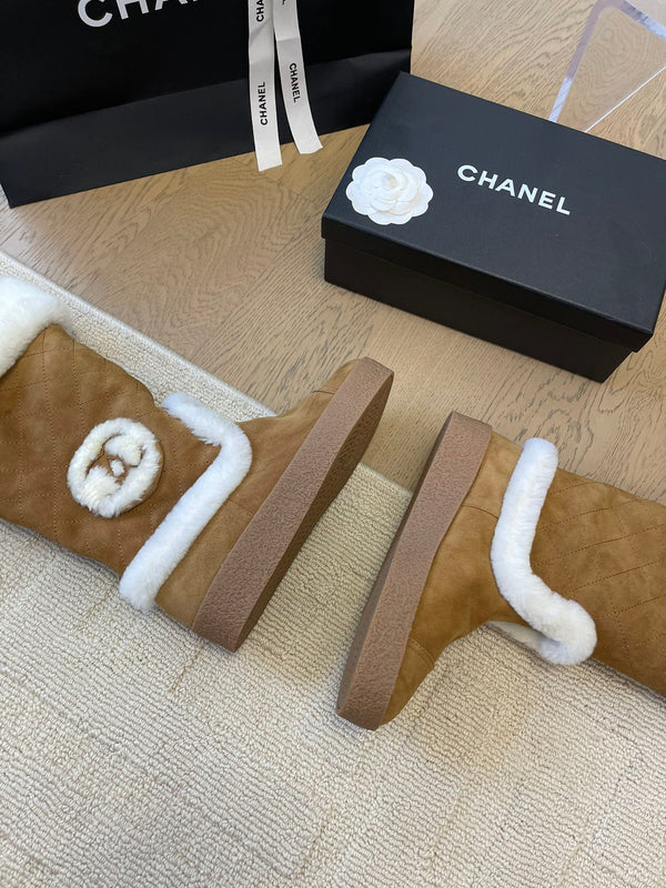 STIVALI ALTI IN CAMOSCIO MARRONE SIDRO E FODERA IN PILE