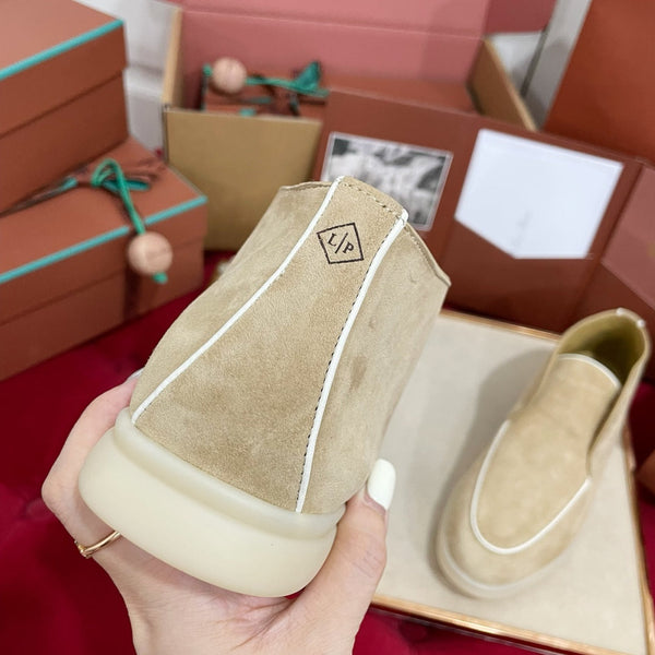 LP Open Walk Ankle Boot In Beige Mix White Suede  978052