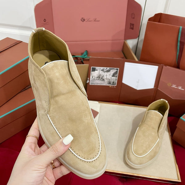 LP Open Walk Ankle Boot In Beige Mix White Suede  978052