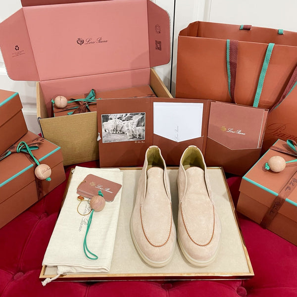 LP Open Walk Ankle Boot In Light Beige Pink Mix Brown Suede 978058