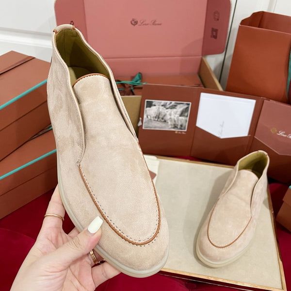 LP Open Walk Ankle Boot In Light Beige Pink Mix Brown Suede 978058