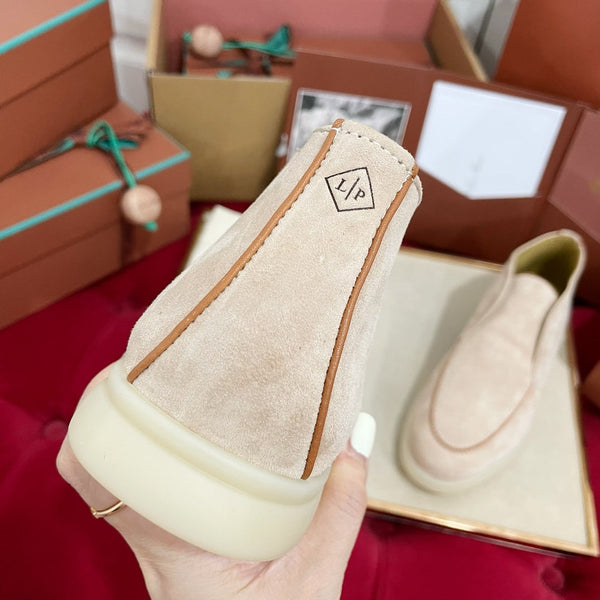 LP Open Walk Ankle Boot In Light Beige Pink Mix Brown Suede 978058