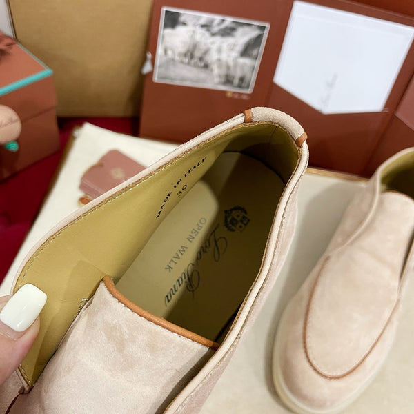 LP Open Walk Ankle Boot In Light Beige Pink Mix Brown Suede 978058