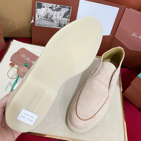 LP Open Walk Ankle Boot In Light Beige Pink Mix Brown Suede 978058