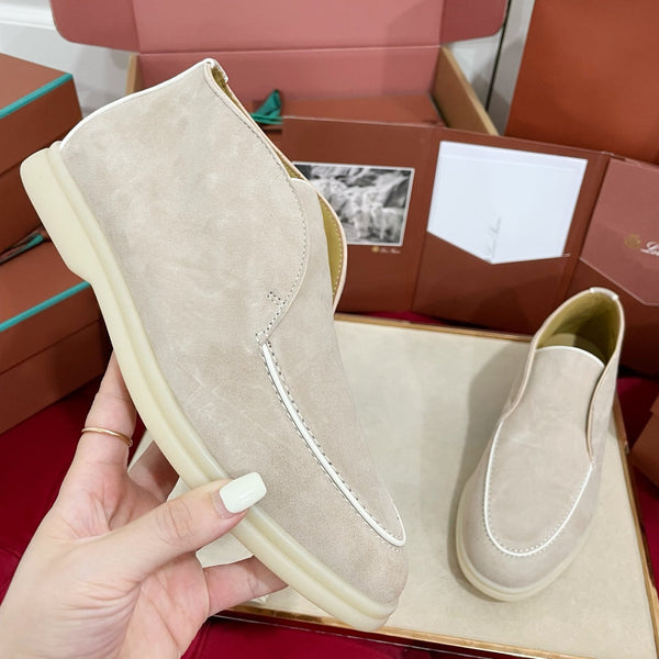 LP Open Walk Ankle Boot In Light Beige Brown Mix White Suede 978056