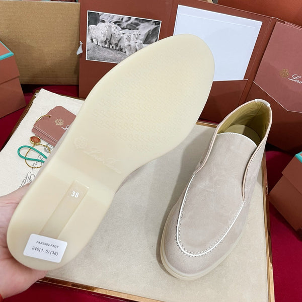 LP Open Walk Ankle Boot In Light Beige Brown Mix White Suede 978056