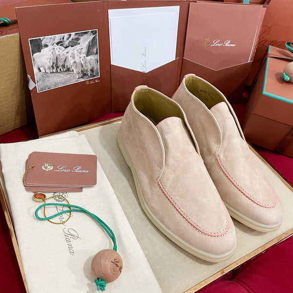 LP Open Walk Ankle Boot In Light Beige Pink Mix Pink Suede 978054