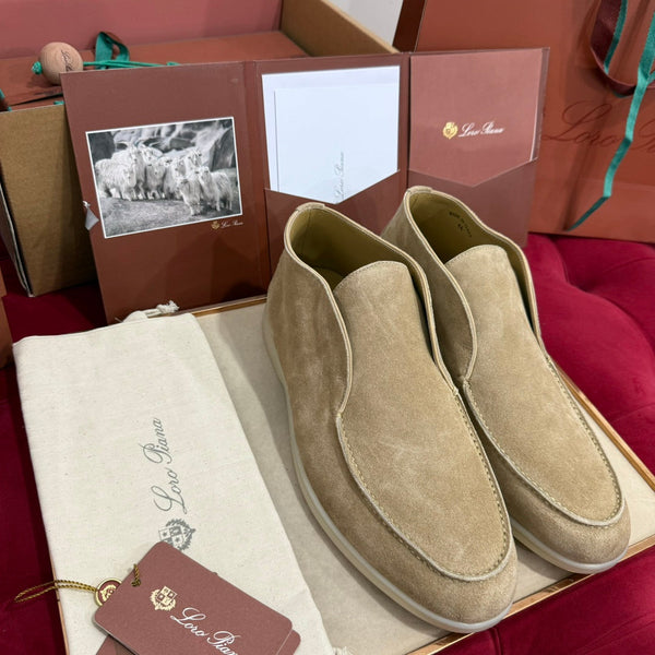 LP Open Walk Ankle Boot In Light Brown Suede 978060