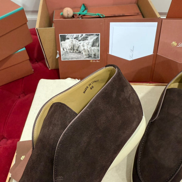 LP Open Walk Ankle Boot In Brown Chocolate Suede 978064