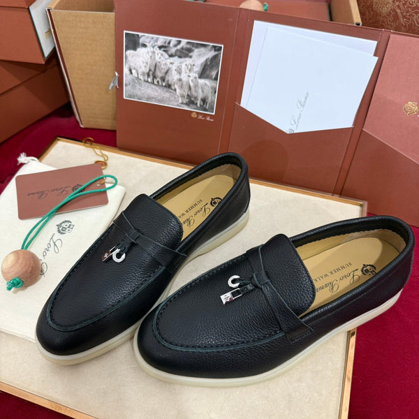 LP 25C Summer Charms Walk Loafer Black Calfskin 212600