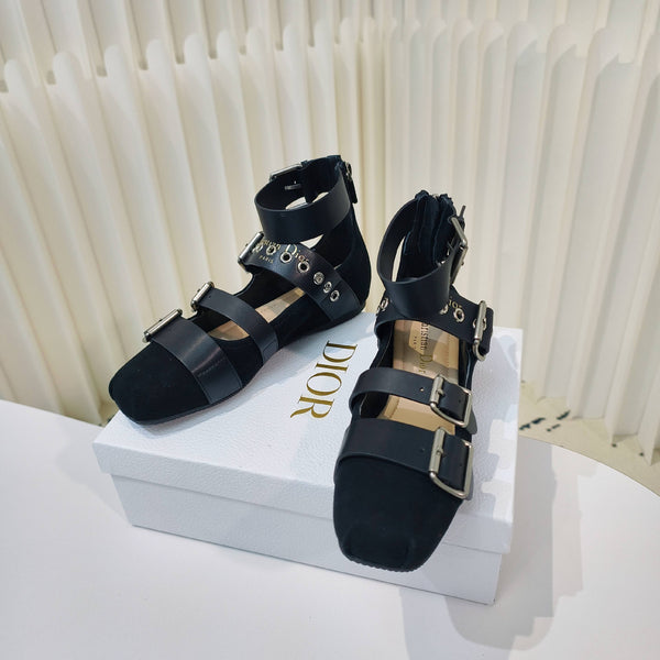 CD 25 Mary Jane Flat Calfskin and Suede 237989