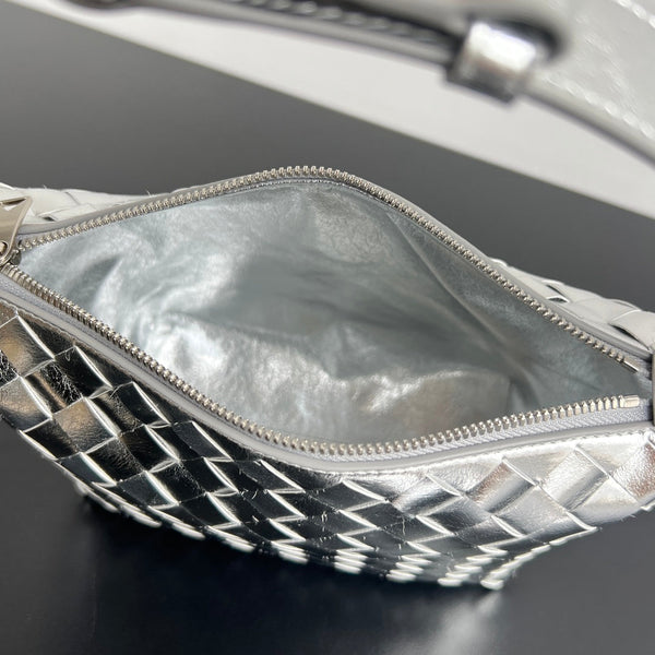 WALLACE 22 BAG SILVER METALIC CALFSKIN