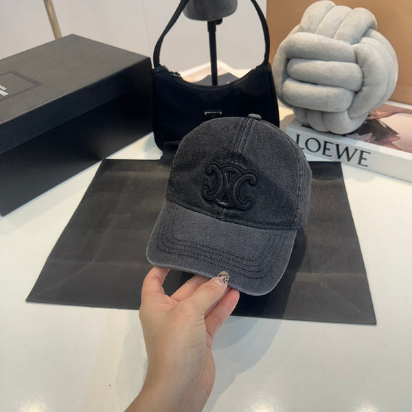 Celin Cap Smoke Black Denim Fabric 210380