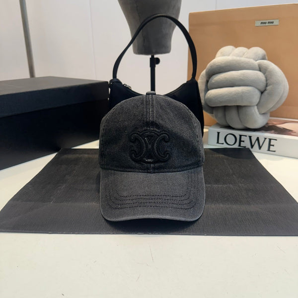 Celin Cap Smoke Black Denim Fabric 210380