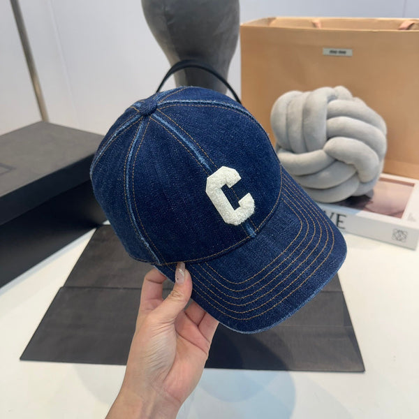 Celin Cap Blue Denim Fabric 210417