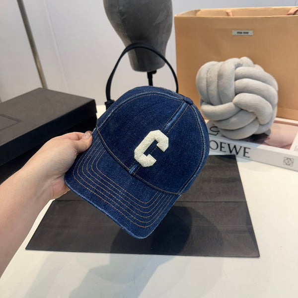 Celin Cap Blue Denim Fabric 210417