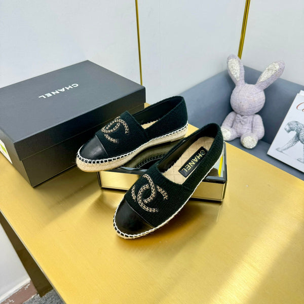 CC 25s Loafers Black Wool Leather 297815