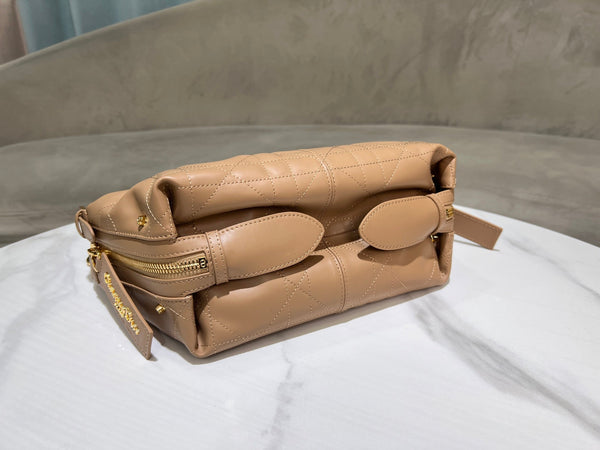 CD Hobo Bag 23 With Chain Nude Pink-Beige Calfskin