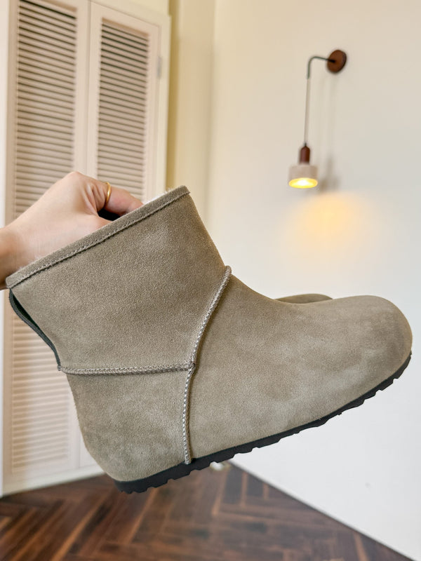 UGG Classic Femme Mini Boots Stone Clay Wool Suede 517909