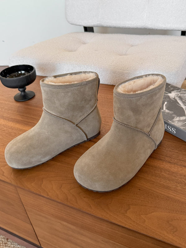UGG Classic Femme Mini Boots Stone Clay Wool Suede 517909