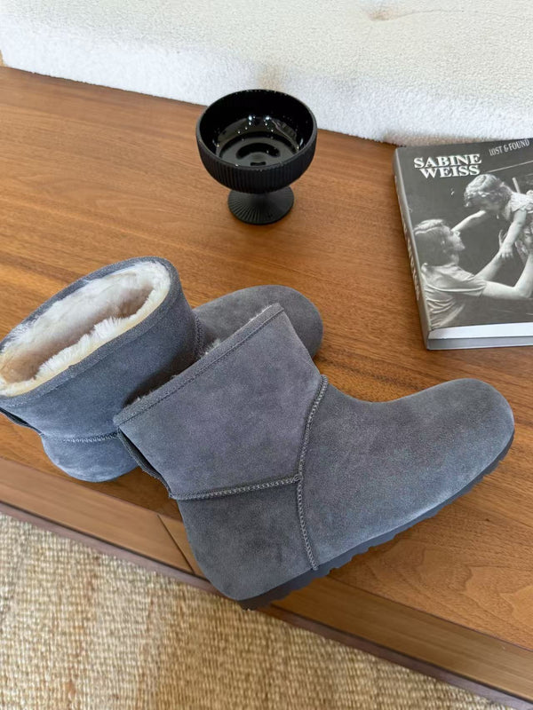 UGG Classic Femme Mini Boots Grey Wool Suede 517910