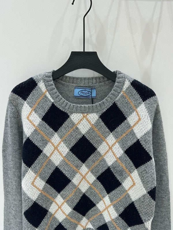 Prada 25 Crop Top Sweater Multicolor Wool 293872