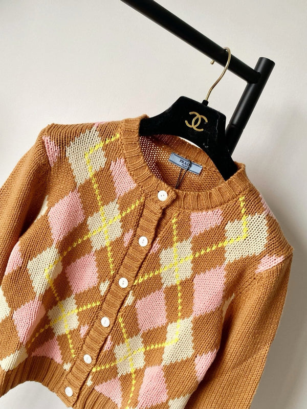 Prada 25 Cardigan Multicolor Wool 293871