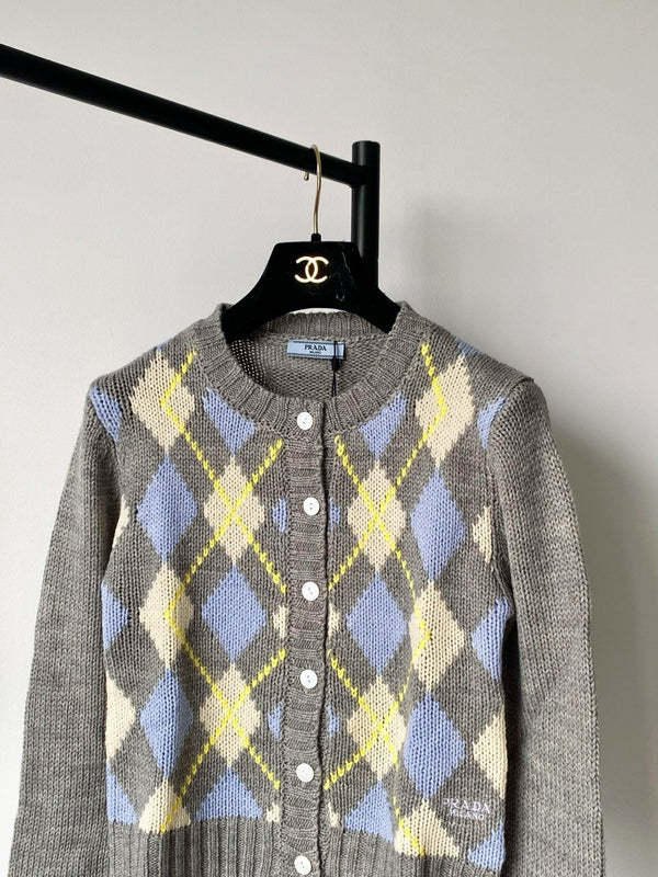 Prada 25 Cardigan Multicolor Wool 293871
