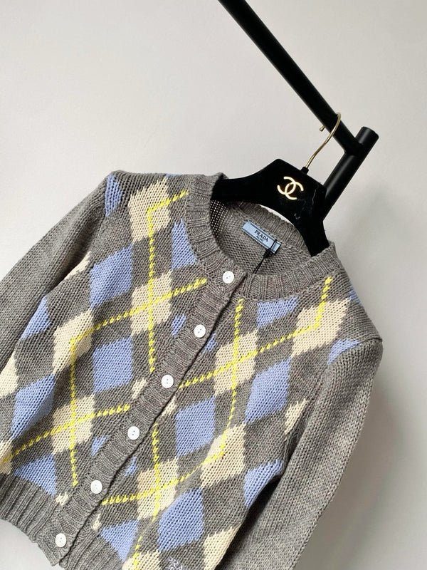 Prada 25 Cardigan Multicolor Wool 293871