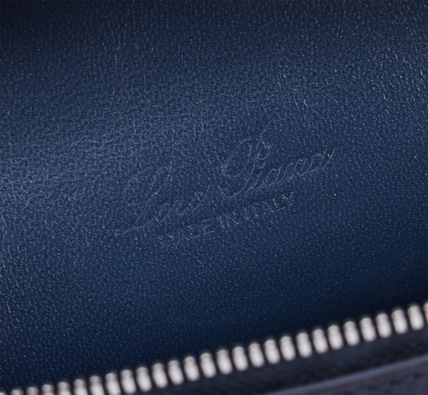 TASCA EXTRA L19 IN PELLE DI STRUZZO BLU SPAZIALE