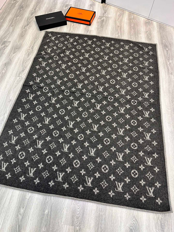 LV Neo Monogram Black White Wool Cashmere