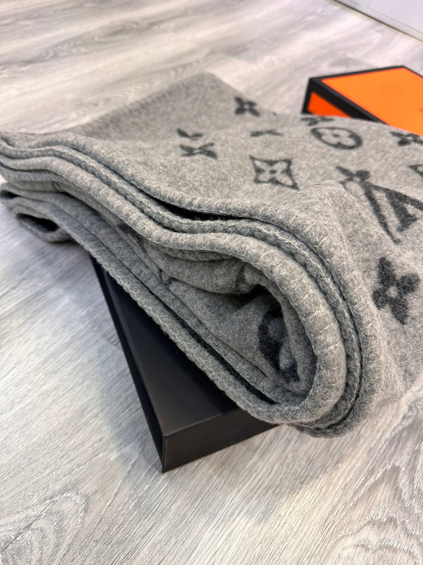 LV Neo Monogram Black White Wool Cashmere