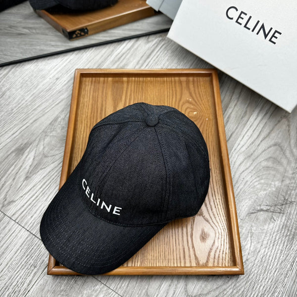 Celin Cap Black Denim Fabric 210356